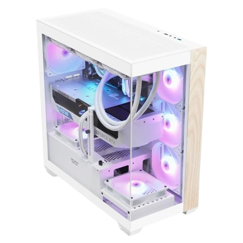 [darkFlash] DS900 ARGB 강화유리 [미들타워] [화이트 우드]