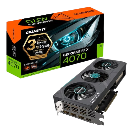 GIGABYTE 지포스 RTX 4070 EAGLE OC D6X 12GB