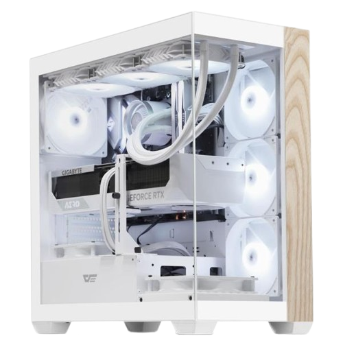 [darkFlash] DS900 ARGB 강화유리 [미들타워] [화이트 우드]